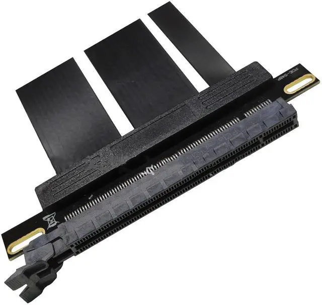 Alt view image 2 of 3 - Vszerda Riser Cable PCIe 4.0 x16 Flexible Extension Port Adapters GPU High Speed Vertical Mount Gaming PCI Express Gen4 Riser Cable 20cm/7.87in Straight (180°)