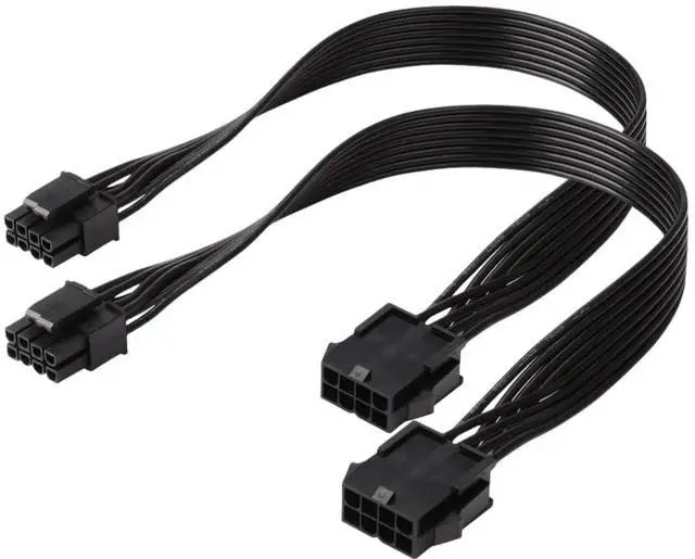 Main image of Vszerda CPU 8 Pin Extension Cable, Motherboard ATX CPU 8 Pin (4+4) Male to Female Adapter for Power Supply PSUs 9.5-inch(24cm), Black