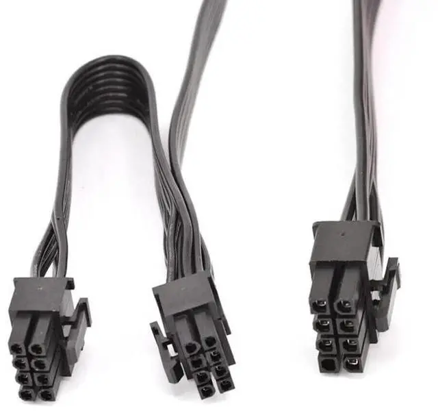 Alt view image 3 of 4 - Vszerda for C.orsair Modular Power Supply Power Adapter Cable ATX CPU 8 Pin Male to Dual PCIe 2X 8 Pin (6+2) Male Power Supply Cable for Graphics Vedio Cards 25 inch+9 inch (63cm+23cm)