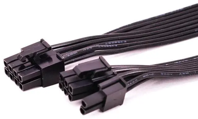 Alt view image 4 of 4 - Vszerda for C.orsair Modular Power Supply Power Adapter Cable ATX CPU 8 Pin Male to Dual PCIe 2X 8 Pin (6+2) Male Power Supply Cable for Graphics Vedio Cards 25 inch+9 inch (63cm+23cm)