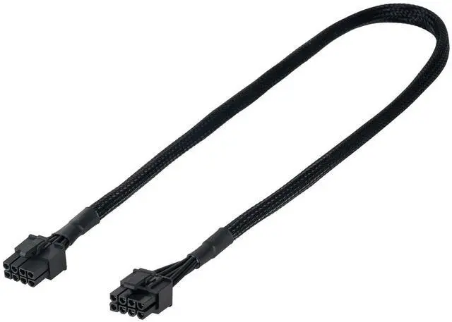 Main image of Vszerda PCIE Cable for E.VGA, 65CM Male to Male 8 Pin to 6+2 Pin GPU Power Cable for E.VGA G+ G2 G3 G5 G6 GA GM GT P2 P3 P5 P6 P+ T2 T3 (Black 18AWG, 65cm)