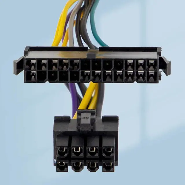 Alt view image 4 of 7 - Vszerda 24 Pin to 8 Pin ATX PSU Power Adapter Cable Compatible with D.ell Optiplex 3020 7020 9020 Precision T1700 12 Inch (30 cm)