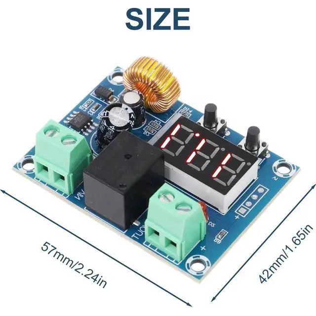 Alt view image 6 of 7 - Vszerda 2PCS Battery Low Voltage Disconnect Module Digital Low Voltage Protector with Digital Display DC 12V-36V Over-Discharge Protection Module, for Lead Acid Lithium Battery