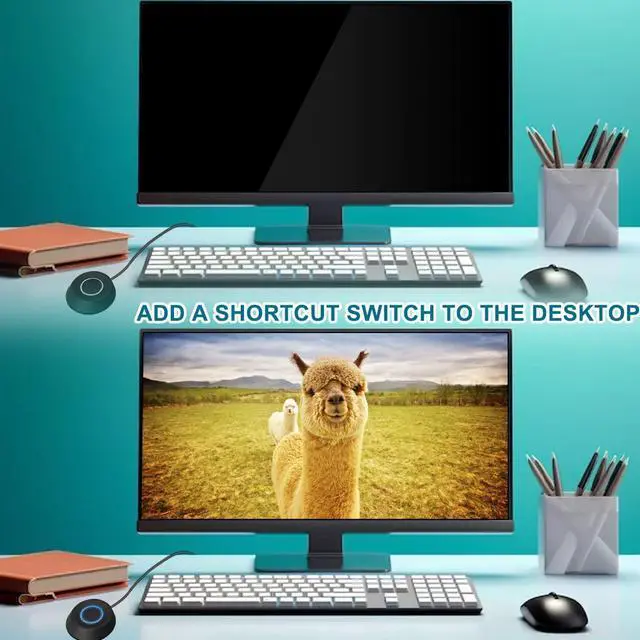 Alt view image 5 of 7 - Vszerda PC Power Button External HDD Push Computer Host Round LED Button On/Off Desktop Remote PC Computer Case Power Switch(Black+White) with 2m Cables for Motherboard Boot