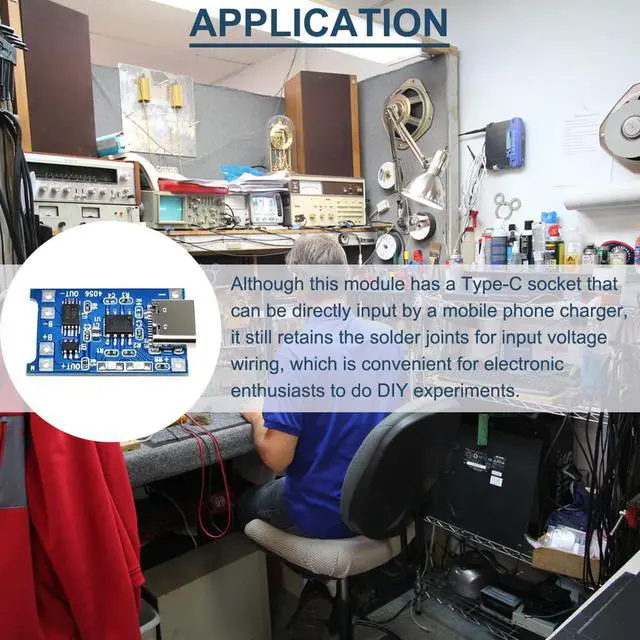 Alt view image 7 of 7 - Vszerda 10PCS 1A High Current 18650 Lithium Battery Charging Board 5V Type-C USB Interface Input Charge Module with Double Protection