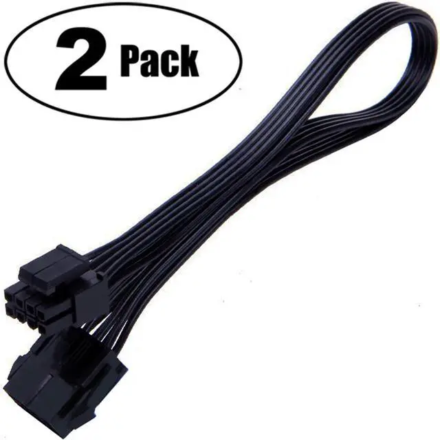 Alt view image 2 of 4 - Vszerda CPU 8 Pin Power Extension Cable ATX CPU 8 Pin Female to 8(4+4) Pin Male EPS Extension Cable for Motherboard (Not PCI-e VGA) 12 Inches (2 Pack)