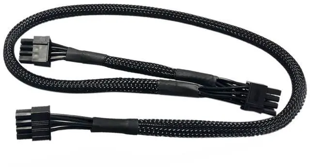 Main image of Vszerda 18 AWG ATX 8 Pin Male to Dual PCIe 8(6+2) Pin Male Power Adapter Sleeved Cable for C.orsair  Modular Power Supply 24+9 Inches