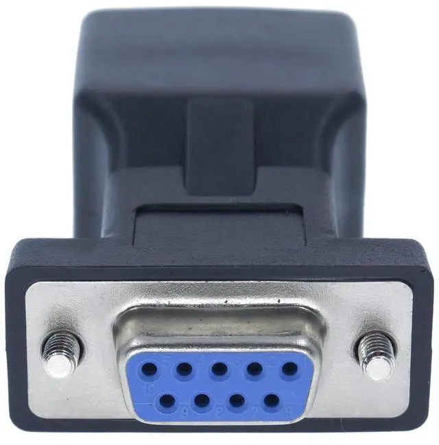Alt view image 2 of 5 - Vszerda DB9 to RJ45 Adapter RJ45 to RS232 Converter RJ45 Female to 9 Pin Adapter DB9 Female Serial COM Port to Network Port Adapter