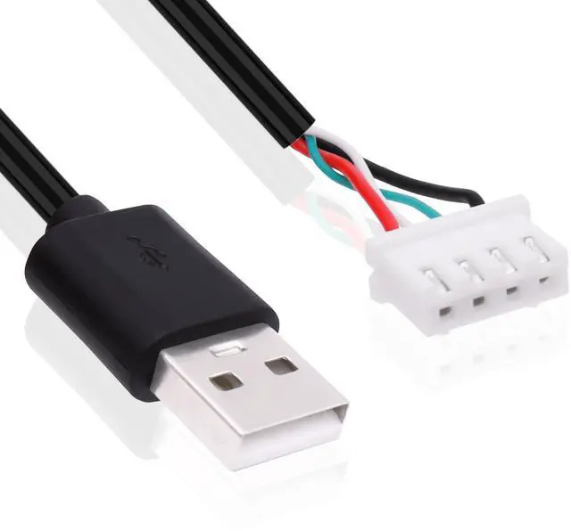 Alt view image 4 of 7 - Vszerda USB A Male to XH2.54 4Pin Motherboard Connector Converting Cable Small 4Pin XH2.54 Terminal to USB 2.0 Type A Adapter Extension Cable Wire for USB Repaire DIY Replacement -30CM-2pcs