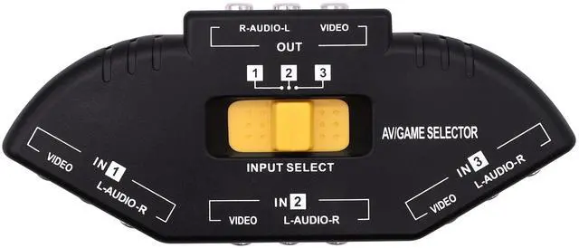Alt view image 2 of 7 - Vszerda RCA AV Audio Video Switcher Splitter 3 Way Audio Video AV RCA Switch Game Selector Box Splitter 3 in 1 Out Composite Converter Switcher with AV Cable for Xbox DVD PS3 HDTV