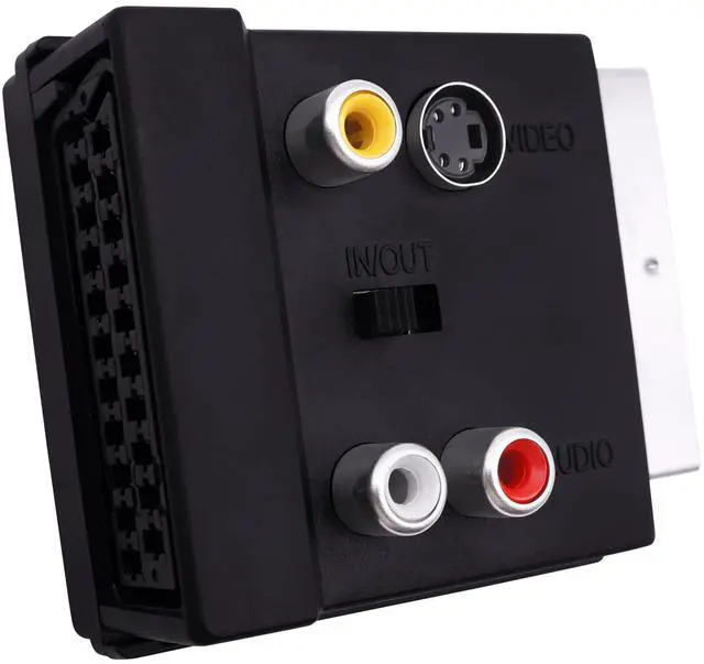 Alt view image 3 of 7 - Vszerda SCART Male to Female 3RCA RGB S-Video(SVHS) Converter Switchable SCART Adapter Plug with SVideo 3 RCA - Composite Video Left + Right Stereo/Mono Audio and Video Connector-2pcs