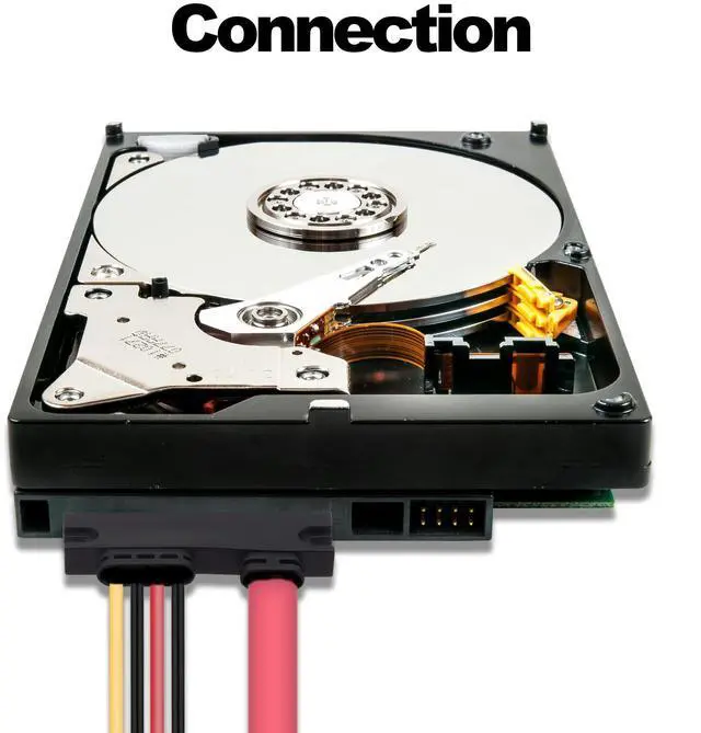 Alt view image 6 of 7 - Vszerda 22Pin SATA Data Power Cable 2 in 1 SATA 7+15 to 7 Pin Data with XH2.5 4Pin Power Combo Extension Cable for Hard Disk Optical Drive PC Modding -50cm/1.64ft-2pcs