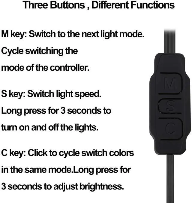 Alt view image 3 of 7 - Vszerda 5V 3PIN ARGB Controller RGB PC Fan Lighting Controller Adapter Cable with SATA Power Supply for Computer Fans Light Strips Lighting Boards Cooler 70cm-2pcs