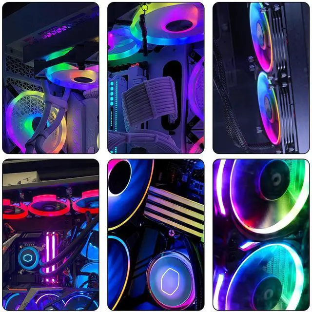 Alt view image 7 of 7 - Vszerda 5V 3PIN ARGB Controller RGB PC Fan Lighting Controller Adapter Cable with SATA Power Supply for Computer Fans Light Strips Lighting Boards Cooler 70cm-2pcs