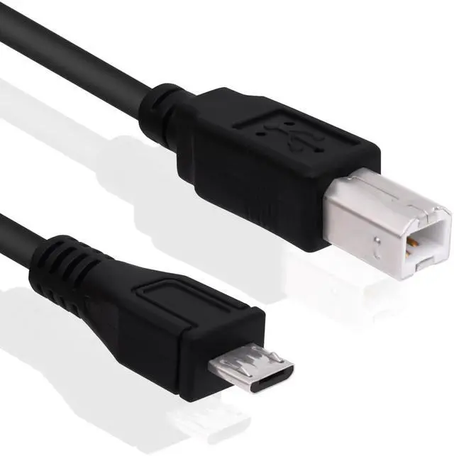 Alt view image 2 of 7 - Vszerda Micro USB Printer Cable Micro USB 5pin Male to Standard USB Type B Male OTG Data Charge Cable for Phone Tablet Printer Electronic Midi Piano -1.5M -2pcs