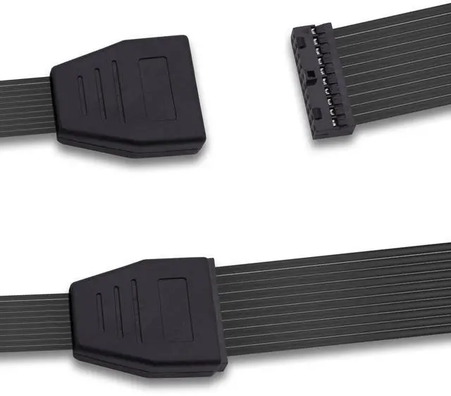 Alt view image 4 of 7 - Vszerda USB 3.0 Header Extension Cable Motherboard 19/20 Pin Male to Female Internal Extension Cable USB 3.0 19Pin 20 Pin Extender Adapter for Solving Motherboards Blocked by Graphics Card -15cm