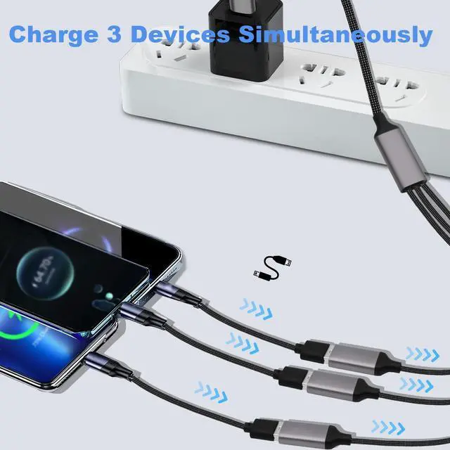 Alt view image 5 of 7 - Vszerda USB Type C to USB OTG Splitter Cable Converter Multi USB Port Expander Hub Adapter,1 Type-C to 3 USB 2.0 for Phone Laptop