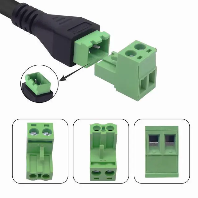 Alt view image 2 of 7 - Vszerda RCA Screw Terminal Block Solderless Connector Cable RCA Male to AV 2Pin Terminal Block Adapter Pluggable Audio Video Converter Extension Cord for Speaker Replacement Repair-30cm-2Pcs