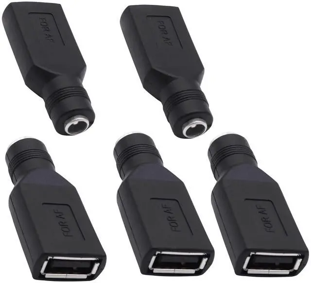 Main image of Vszerda USB A to DC 5.5mm x 2.1mm Adapter DC 5521 Female to USB A Female Power Converter Connector Charger Adapter for Laptop Small Fan Smartphone LED Desk Lamp -5pcs