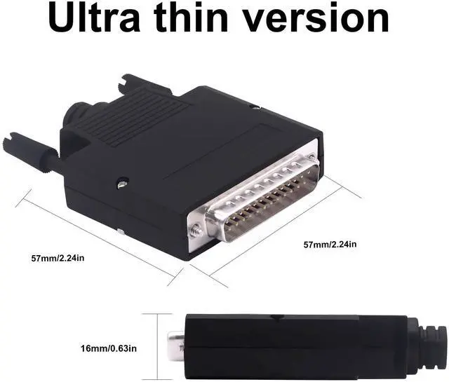 Alt view image 3 of 7 - Vszerda DB25 Male Solderless Connector Breakout Board RS232 D-SUB 25 Pin Serial Adapter Terminal Block with Case (Male)
