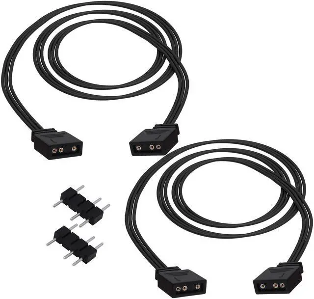 Main image of Vszerda ARGB Extension Cable 5V 3 Pin Addressable RGB Connector Adapter Extension Cable Synchronous Cord Wire for ARGB LED Fans-1M/3.3FT-2Pcs