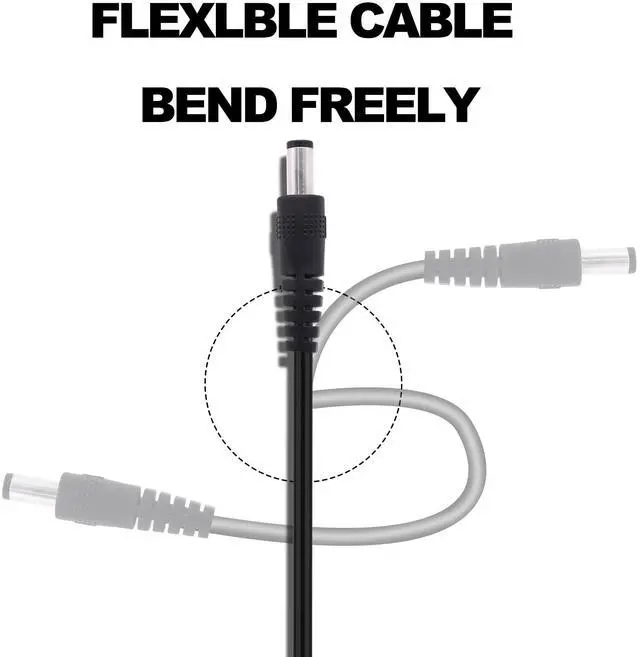 Alt view image 5 of 7 - DC 5.5mm x 2.1mm Screw Terminal Block Adapter Power Extension Cable DC Male to 2Pin Solderless Connector Cable Replacement Repair Supply Cord For CCTV Cameras Routers LED Devices-27cm-2Pcs (Male)