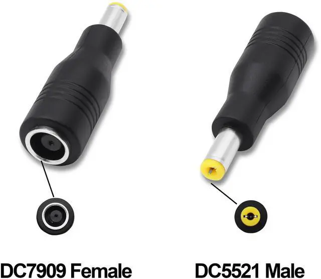 Alt view image 2 of 7 - Vszerda DC 5.5mm x 2.1mm to 7.9mm x 0.9mm Power Plug Connector DC7909 Female to DC5521 Male Converter Adapter for Solar Panels Portable Power Station RV Car Rechargeable Battery-4Pcs