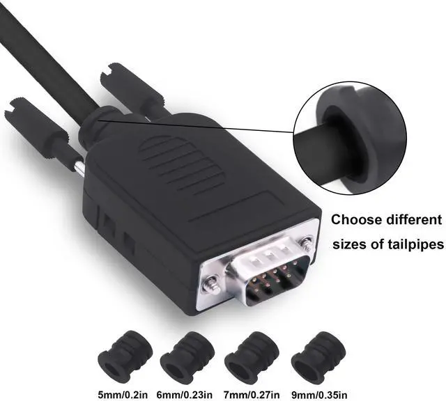 Alt view image 7 of 7 - Vszerda DB9 Solderless Connector Breakout Board RS232 D-SUB 9 Pin Serial to RXD TXD GND 235 Adapter Terminal Block with Case 2 Packs (Male)