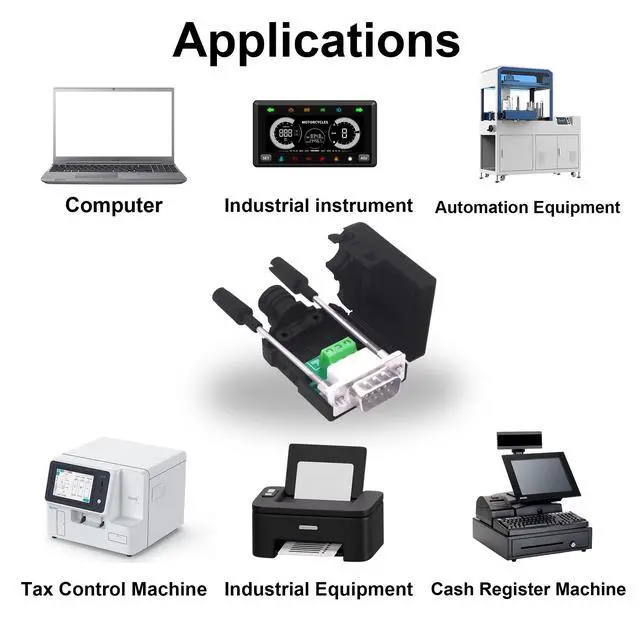 Alt view image 5 of 7 - Vszerda DB9 Solderless Connector Breakout Board RS232 D-SUB 9 Pin Serial to RXD TXD GND 235 Adapter Terminal Block with Case 2 Packs (Male)