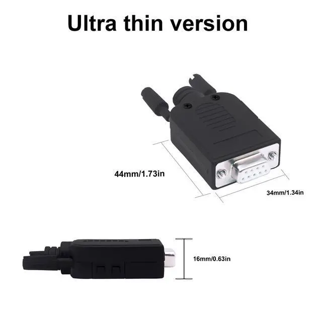 Alt view image 3 of 7 - Vszerda DB9 Solderless Connector Breakout Board RS232 D-SUB 9 Pin Serial to RXD TXD GND 235 Adapter Terminal Block with Case 2 Packs (Female)