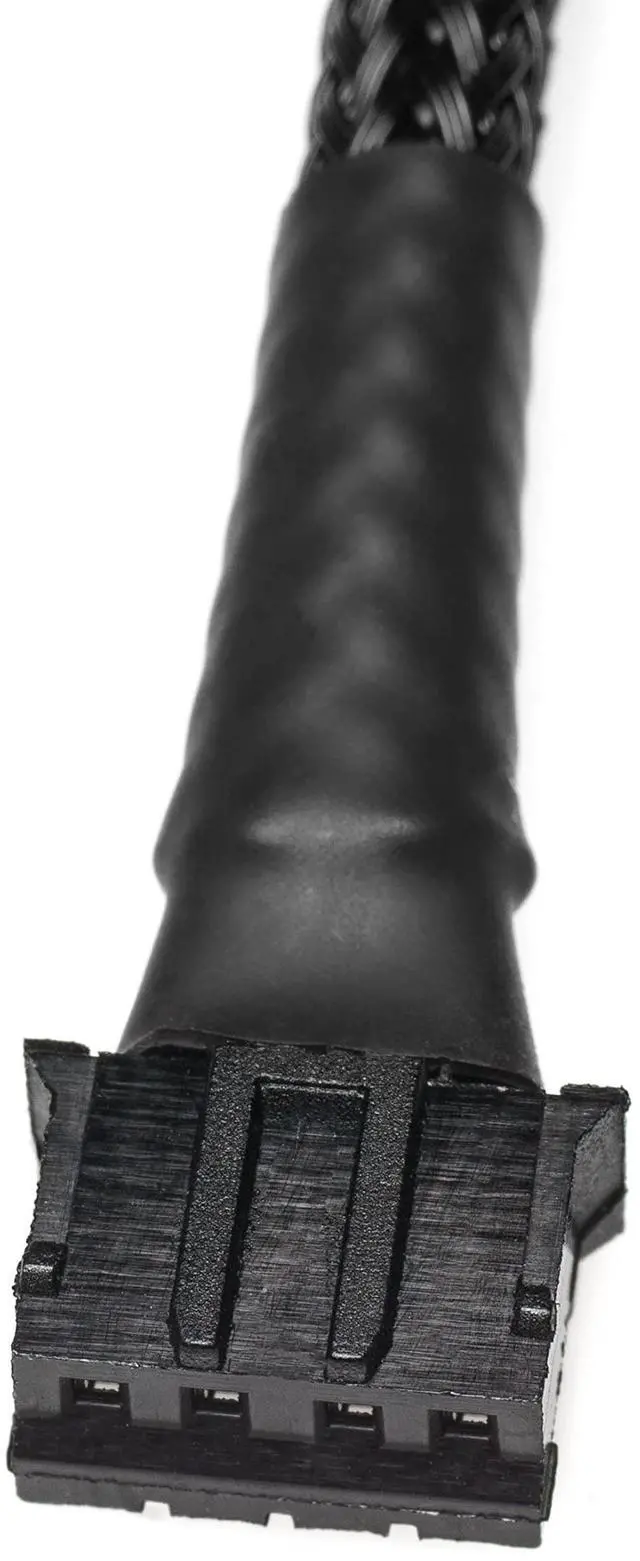 Alt view image 2 of 6 - Vszerda Micro 4-Pin GPU Fan Adapter Cable - 6-inch (15cm), Black Sleeved - Micro PH (2.0mm) 4-Pin PWM Graphics Card Fan Adapter Cable for Connecting 3-Pin/4-Pin PC Fans