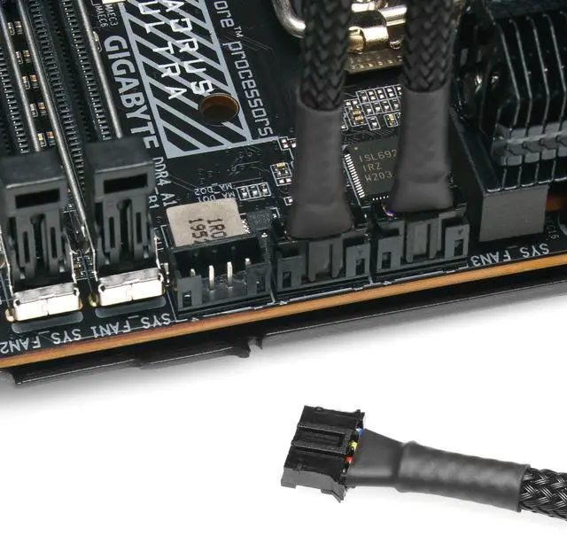 Alt view image 6 of 6 - Vszerda Micro 4-Pin GPU Fan Adapter Cable - 6-inch (15cm), Black Sleeved - Micro PH (2.0mm) 4-Pin PWM Graphics Card Fan Adapter Cable for Connecting 3-Pin/4-Pin PC Fans