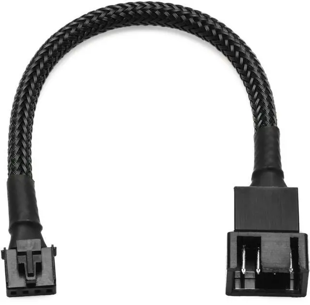 Alt view image 2 of 4 - Vszerda 4-Pin PWM GPU Fan Adapter Cable - 6-inch (15cm), Black Sleeved - 4-Pin PWM Fan Adapter for E.VGA RTX 3000 Series Graphics Cards