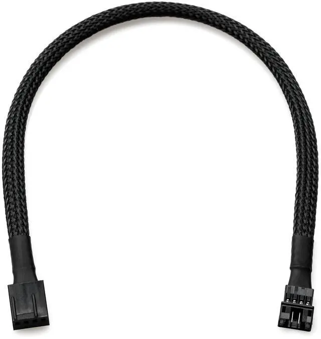 Alt view image 2 of 7 - Vszerda Micro 4-Pin GPU Fan Header Adapter Cable - 12-inch (30cm), Black Sleeved - Male Micro PH (2.0mm) 4-Pin PWM Fan Header Adapter for Graphics Card Fans and Pumps