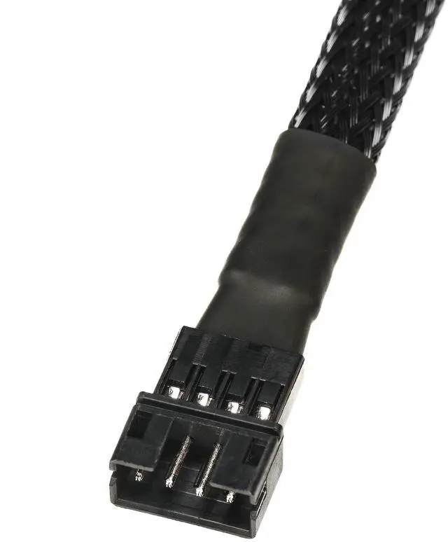 Alt view image 4 of 7 - Vszerda Micro 4-Pin GPU Fan Header Adapter Cable - 12-inch (30cm), Black Sleeved - Male Micro PH (2.0mm) 4-Pin PWM Fan Header Adapter for Graphics Card Fans and Pumps