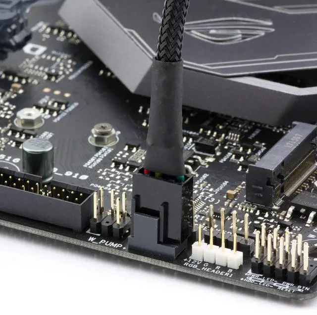 Alt view image 7 of 7 - Vszerda Micro 4-Pin GPU Fan Header Adapter Cable - 12-inch (30cm), Black Sleeved - Male Micro PH (2.0mm) 4-Pin PWM Fan Header Adapter for Graphics Card Fans and Pumps