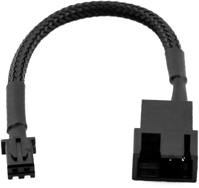 Alt view image 6 of 7 - Vszerda Mini 2-Pin Fan Adapter Cables (2-Pack) - 4-inch (10cm), Black Sleeved - Connect 3-Pin & 4-Pin PC Fans to Mini 2-Pin JST XH 2.5mm Headers