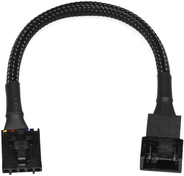 Alt view image 2 of 7 - Vszerda 5-Pin PWM PC Fan Adapter Cable for D.ell Motherboards - 6-inch (15cm), Black Sleeved - Connect Standard 4-Pin Computer Fans to D.ell Latching 5-Pin Fan Headers