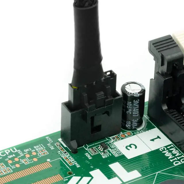 Alt view image 3 of 7 - Vszerda 5-Pin PWM PC Fan Adapter Cable for D.ell Motherboards - 6-inch (15cm), Black Sleeved - Connect Standard 4-Pin Computer Fans to D.ell Latching 5-Pin Fan Headers