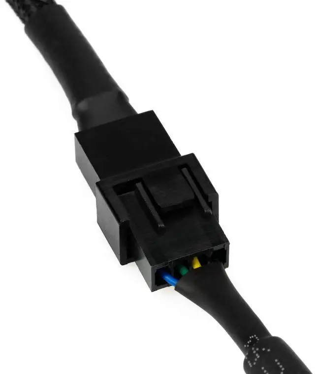 Alt view image 6 of 6 - Vszerda 4-Pin PWM PC Fan Adapter Cable for Dell Motherboards - 6-inch (15cm), Black Sleeved - Connect Standard PWM Computer Fans to Dell Latching 4-Pin Fan Headers