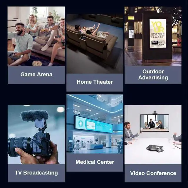 Alt view image 6 of 7 - Vszerda 16K HDMI Cable, 96Gbps Ultra High Speed HDMI2.2 Cable 16K@30Hz 10K120Hz 8K@60Hz 4K@240Hz Cord, HDCP 2.3 & HDR10 eARC for Compatible with PS5/Xbox/Gaming PC/Blu-ra (HDMI2.2 16K 2M)