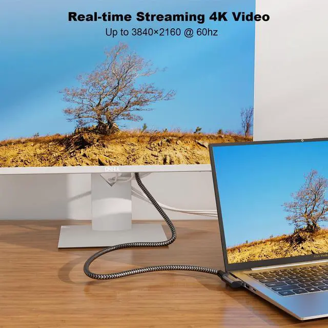 Alt view image 3 of 6 - Vszerda Short USB C to USB C Cable 1.65Ft, USB C 3.2 Gen 2 Cable 20Gbps Data Transferring Cord 4K 100W PD Charging Compatible with Thunderbolt 3/4 Samsung T7/T5/X5 SSD, MacBook Pro/Air, Monitor