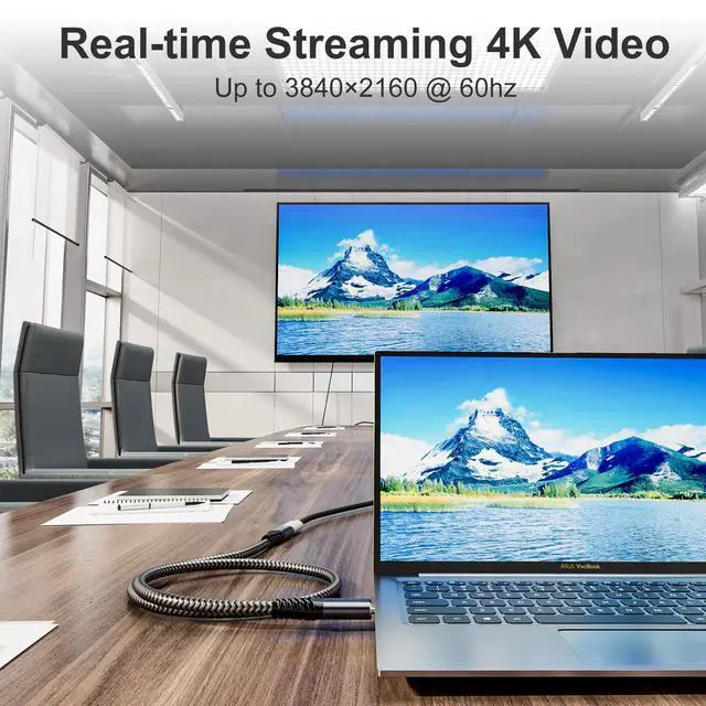 Alt view image 7 of 7 - Vszerda USB C 3.2 Extender - 3.3Ft Nylon Type C Male to Female Cord, 20Gbps, 100W, Compatible with PSVR2, Macbook, iPad Pro, USB C Hub, Magsafe Charger, iPhone15