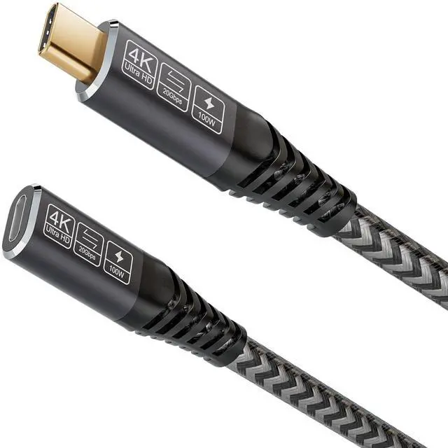 Main image of Vszerda USB C 3.2 Extender - 3.3Ft Nylon Type C Male to Female Cord, 20Gbps, 100W, Compatible with PSVR2, Macbook, iPad Pro, USB C Hub, Magsafe Charger, iPhone15