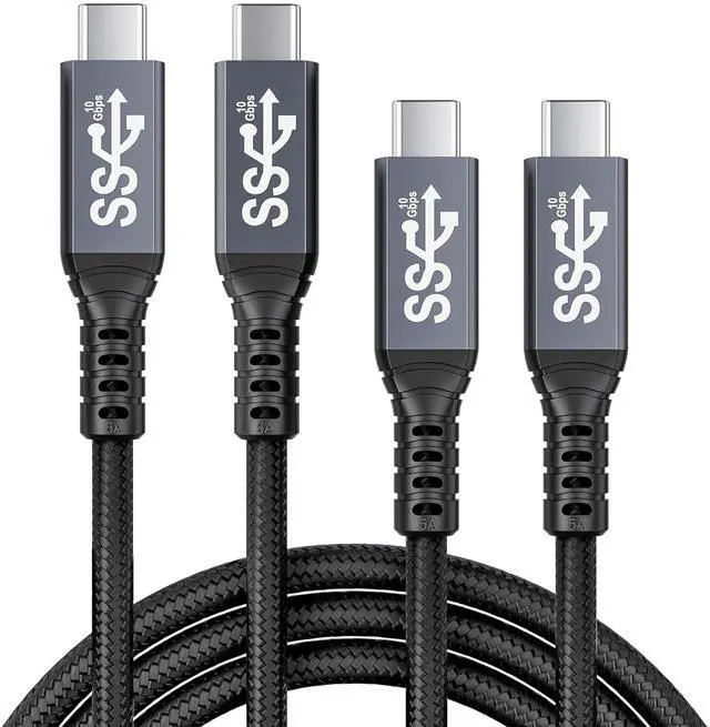 Main image of Vszerda 2pack USB c Cable 3.3FT,usbc to usbc 3.1,10gbps Data Transfer USB-c Video 4K Monitor Cable 100W High Speed Fast Charging Cord Compatible with Thunderbolt3