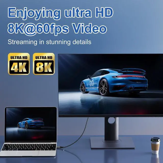 Alt view image 5 of 7 - Vszerda USB 4 Cable 3.3 ft, Supports 8K HD Display, 40 Gbps Data Transfer, 240W Charging USB C to USB C Cable, Compatible with Thunderbolt 4/3, Type-C Laptop, Hub, Docking, and More