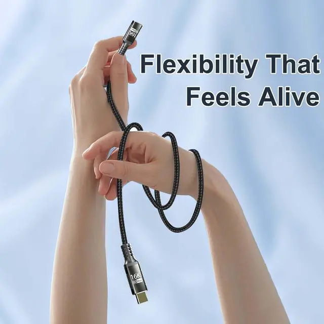 Alt view image 6 of 7 - usb type c extension cable short 0.6M/2FT Compatible with Thunderbolt 5 extender 80Gbps Data Transfer, USB c Male to USB c Female Cable, 8K/16K Display/PD 240W, for Thunderbolt 4/3/USB 5/4/SSD eGPU