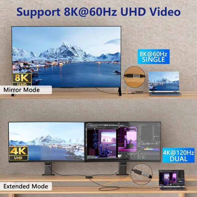 Alt view image 2 of 7 - usb c extension cable Compatible with thunderbolt 4 extension cable,usb 4 cable data transfer 40gbps, usb c male to female Ultra HD 8K@60Hz&4K@120Hz Video for monitor 3.3ft/1M 240W Fast Charging.