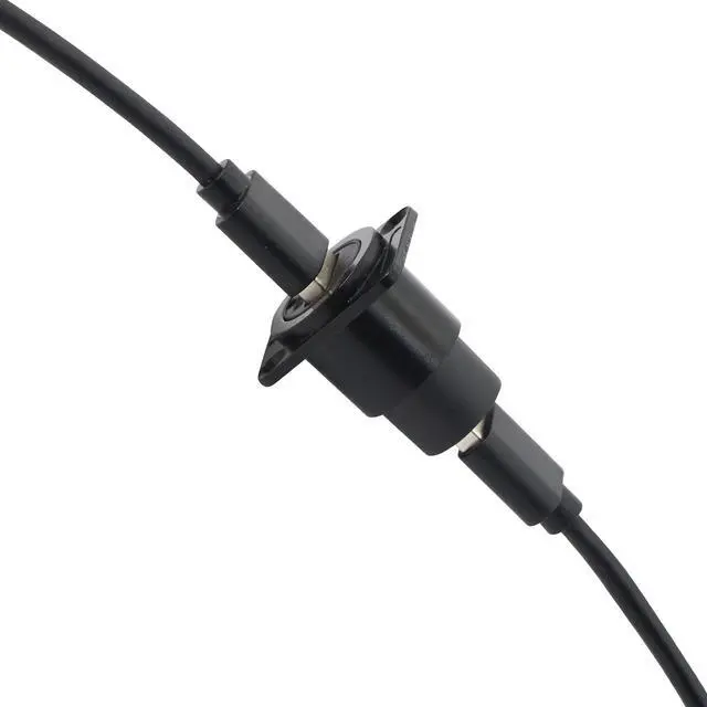 Alt view image 6 of 7 - Vszerda USB 3.0 D Panel Mount Solderless Connector, USB 3.0 Female to Female Coupler Socket Panel Mount Pass Through Adapter Super Speed Up to 5Gbps Audio Video etc Equipment,Black