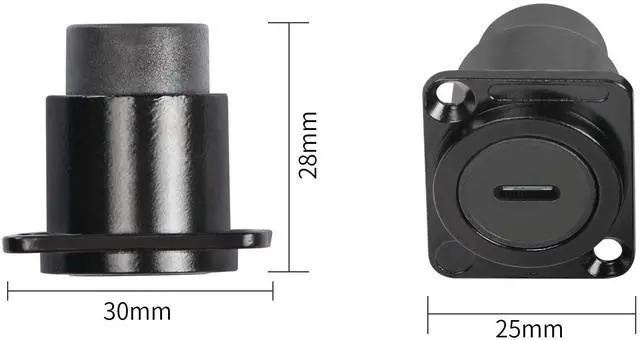 Alt view image 7 of 7 - Vszerda D-Type Panel Mount Coupler USB C to USB A Female Panel Fixed Pass Through Module Converter USB 3.0 to Type C Data Transmission Adapter for Audio Video Network Industrial Equipment